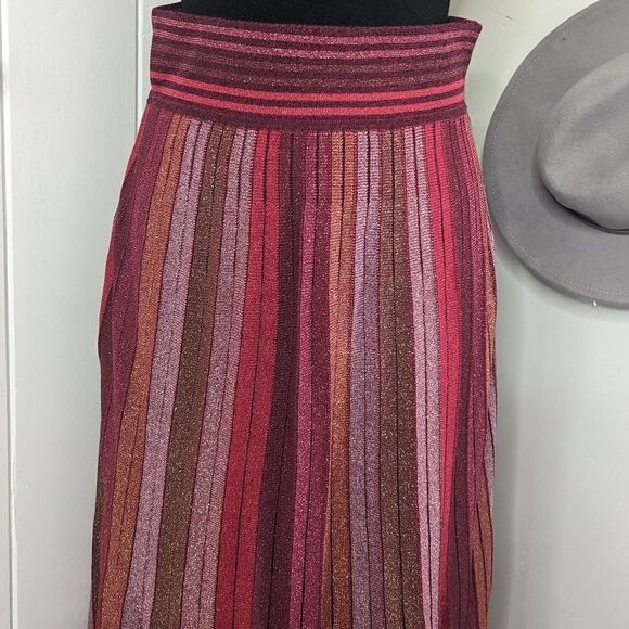 Kate Spade New York Metallic Rainbow Whimsical Fairy Cocktail Midi Skirt XS - Picture 9 of 14